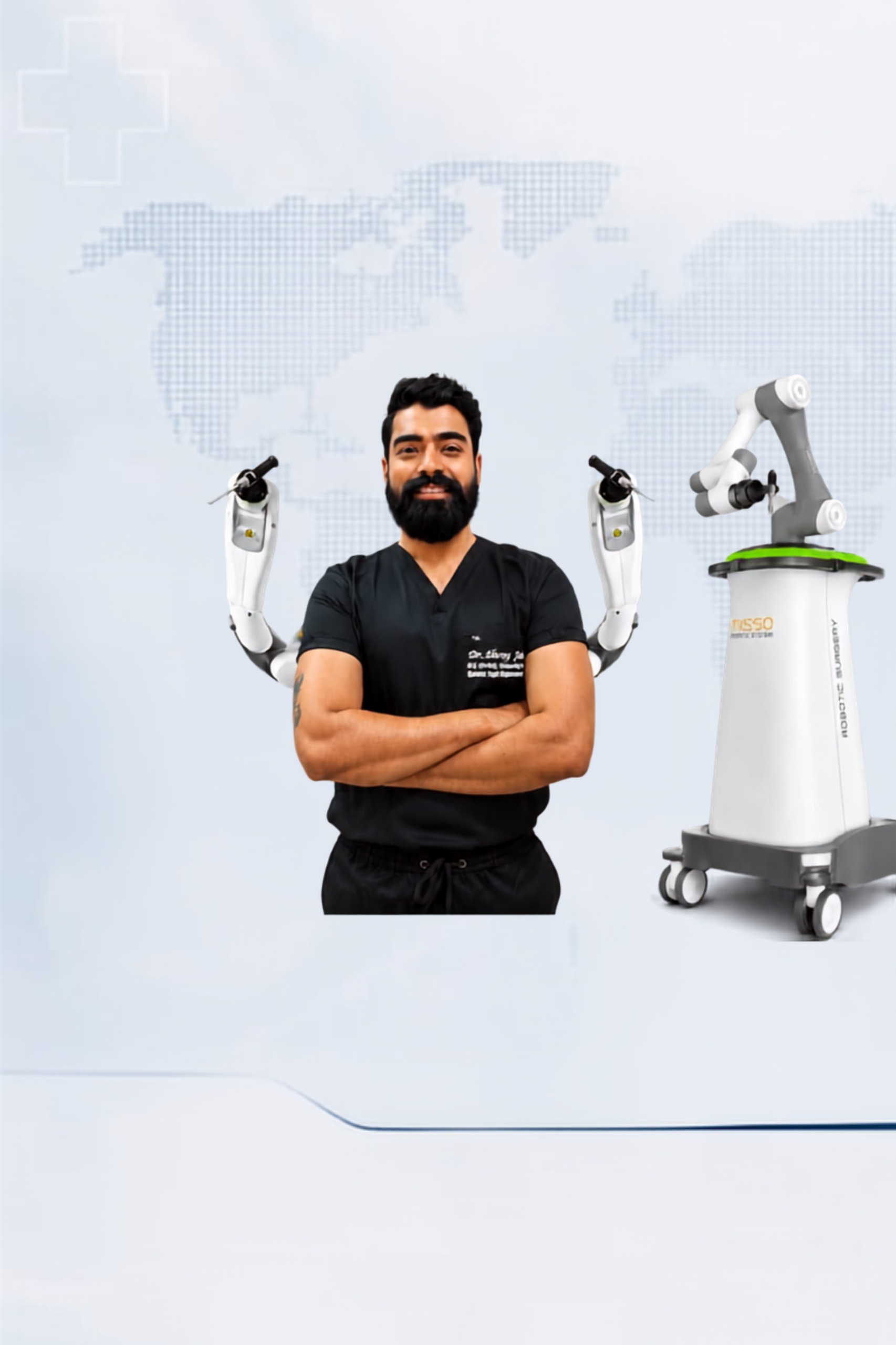 Dr. Shrey Jain with MISSO Robotic System